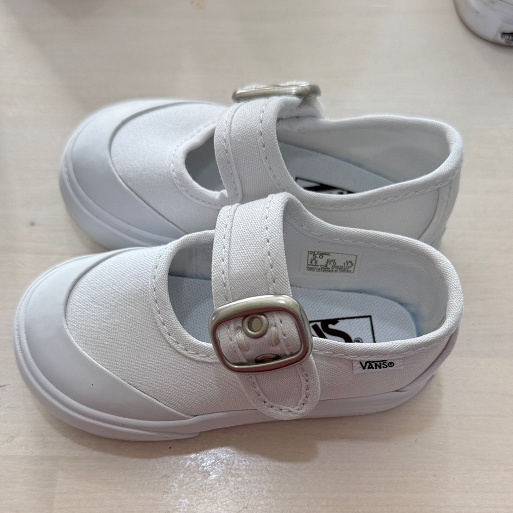 Vans Toddler White Mary Jane Sneakers - NWOT